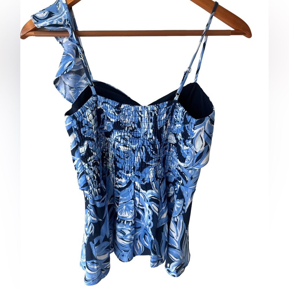 NWT Lilly Pulitzer Auria Top + Avery Crop Pant Sz 0 You’re The Zest Navy - Picture 3 of 9